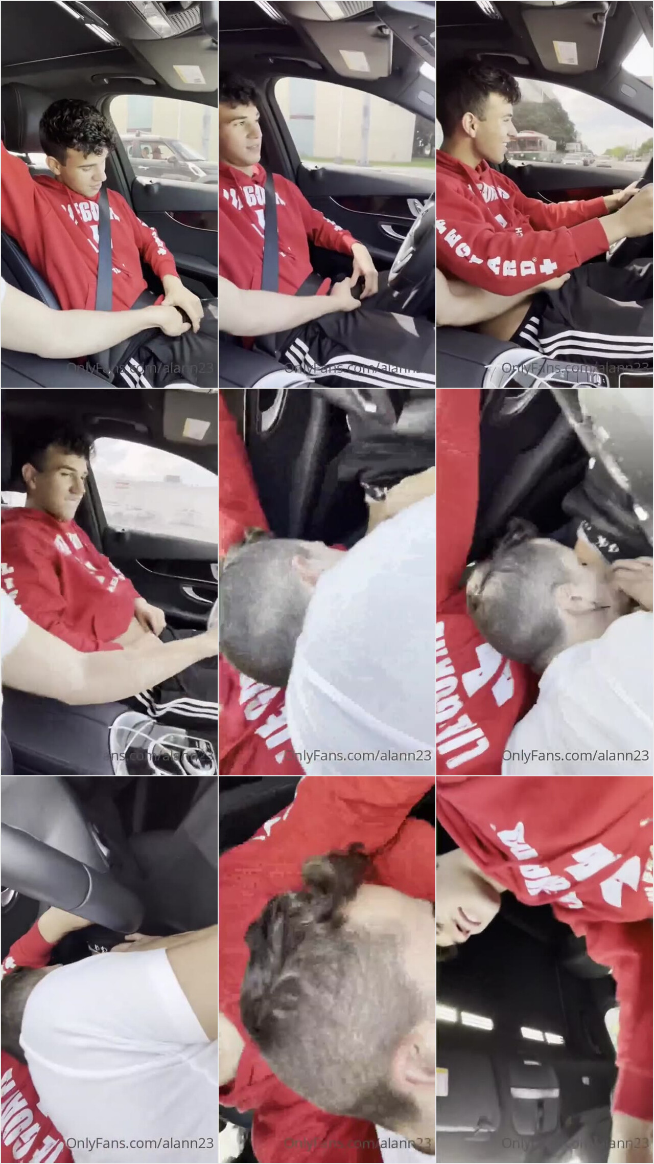 tiktokboy angel dario gets steamy blowjob in car